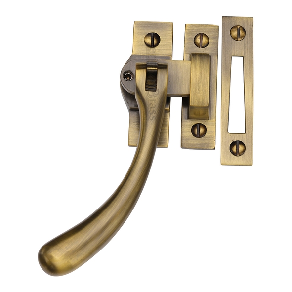 V1008L MP/HP-AT  Antique Brass  Heritage Brass Locking Bulb End Casement Fastener